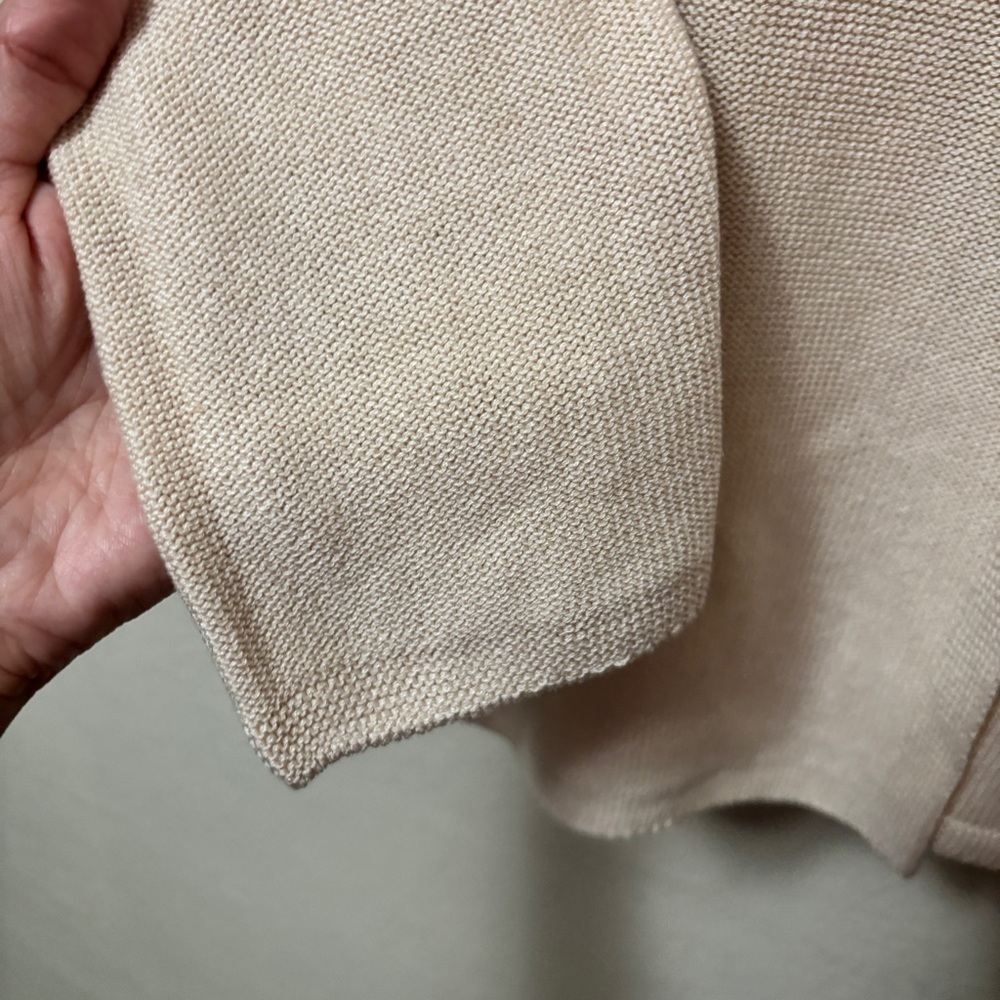 NWT Uniqlo Ines De La Fressange Cream Button Cardigan Long Sleeve Sz Small - Picture 5 of 6
